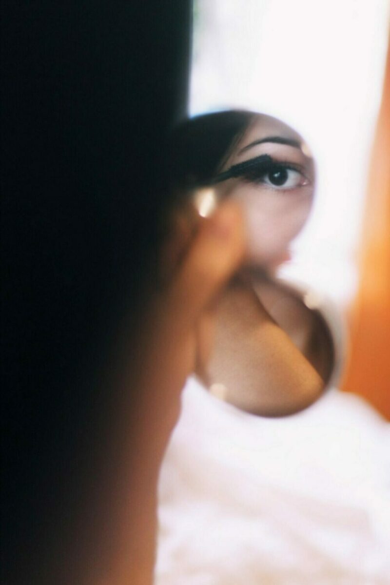 Woman, mascara